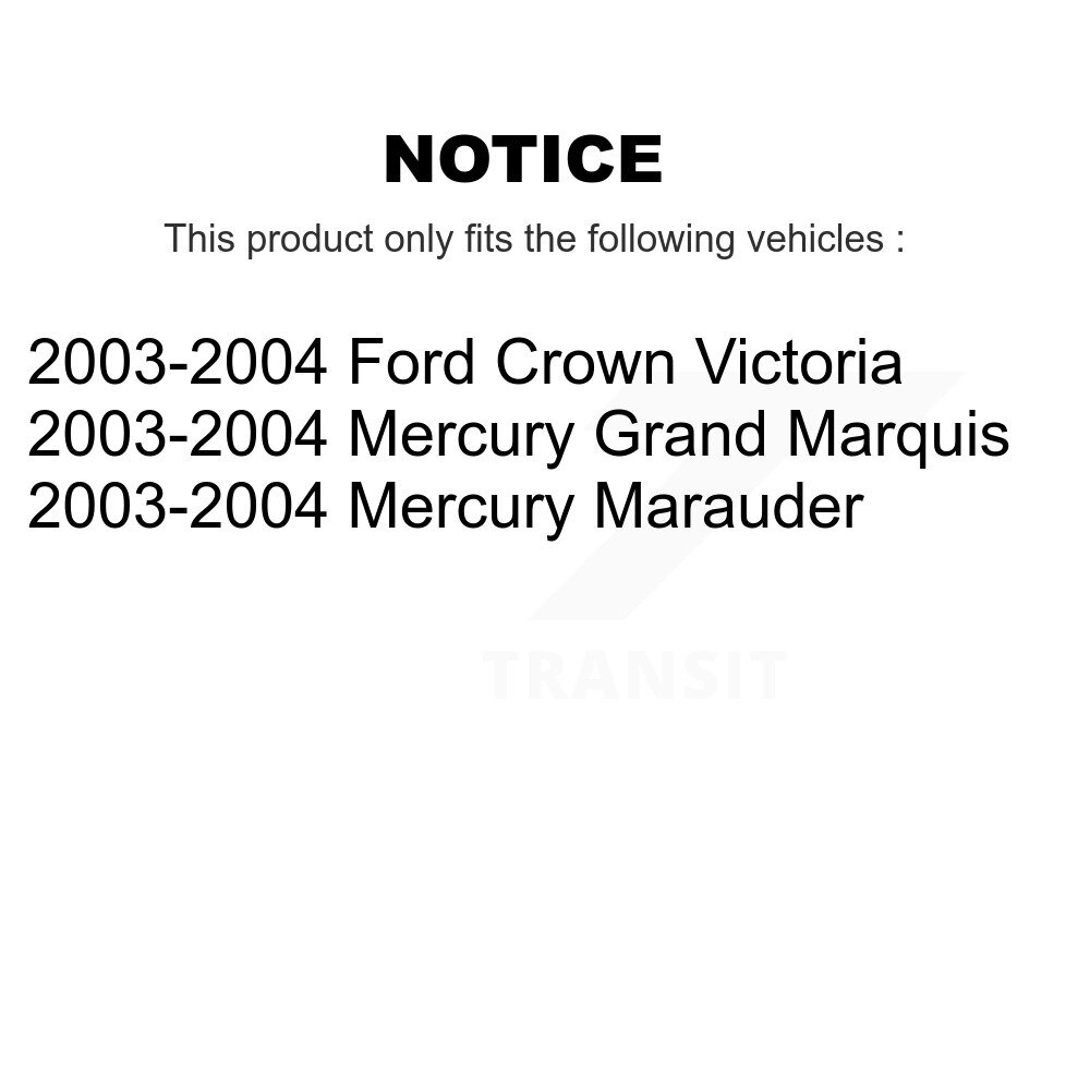 [Arrière] Chaussures de frein de stationnement arrière pour Mercure Grand Marquis Ford Crown Victoria Maraudeur