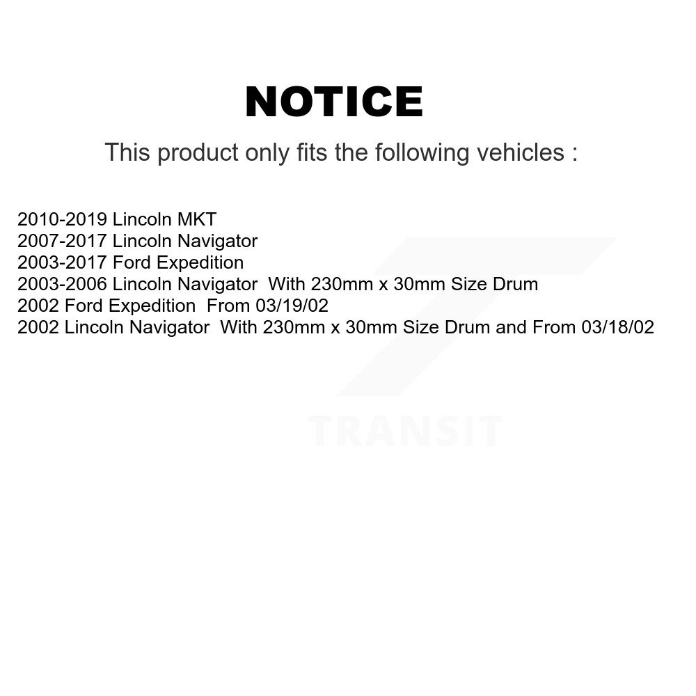 [Arrière] Chaussures de frein de stationnement arrière pour Ford Expédition Lincoln Navigator MKT NB-811B