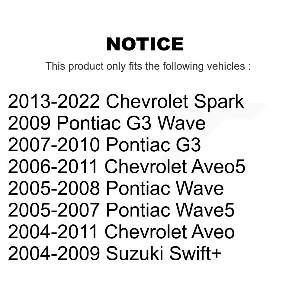 [Arrière] Chaussures de frein à tambour arrière pour Chevrolet Spark Aveo Pontiac Aveo5 Wave G3 Suzuki Wave5