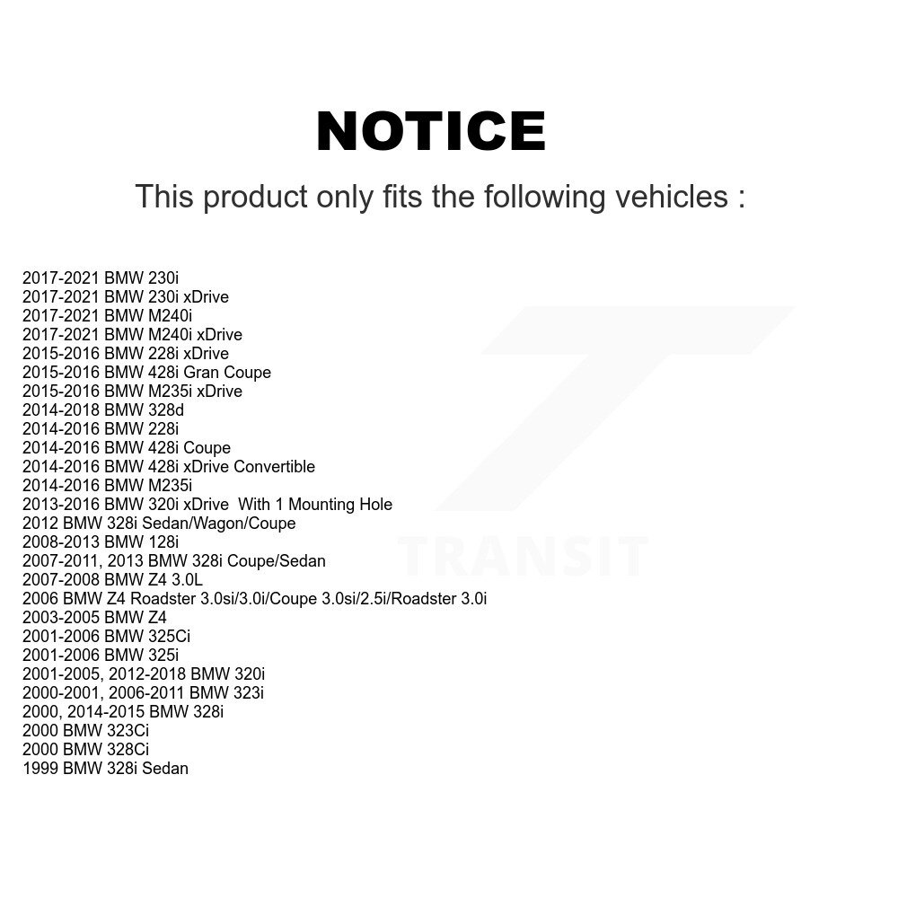 [Arrière] Chaussures de frein de stationnement arrière pour BMW 323i 320i xDrive 328i Z4 128i 325i 325i 230i