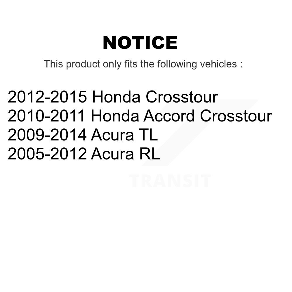 [Arrière] Chaussures de frein de stationnement arrière pour Acura TL Honda Accord Crosstour RL NB-857B