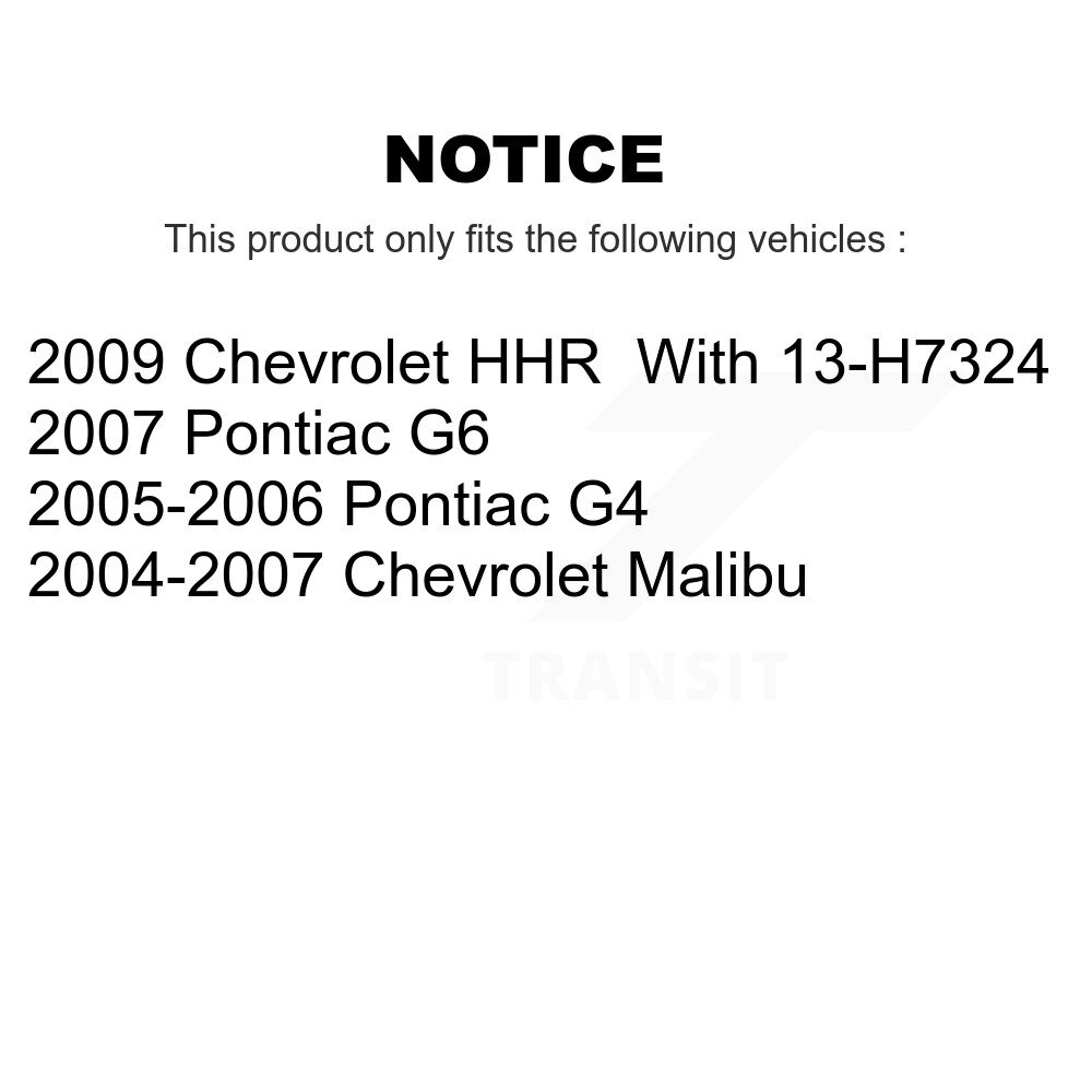 [Arrière] Chaussures de frein à tambour arrière pour Chevrolet Malibu Pontiac G6 HHR G4 NB-860B