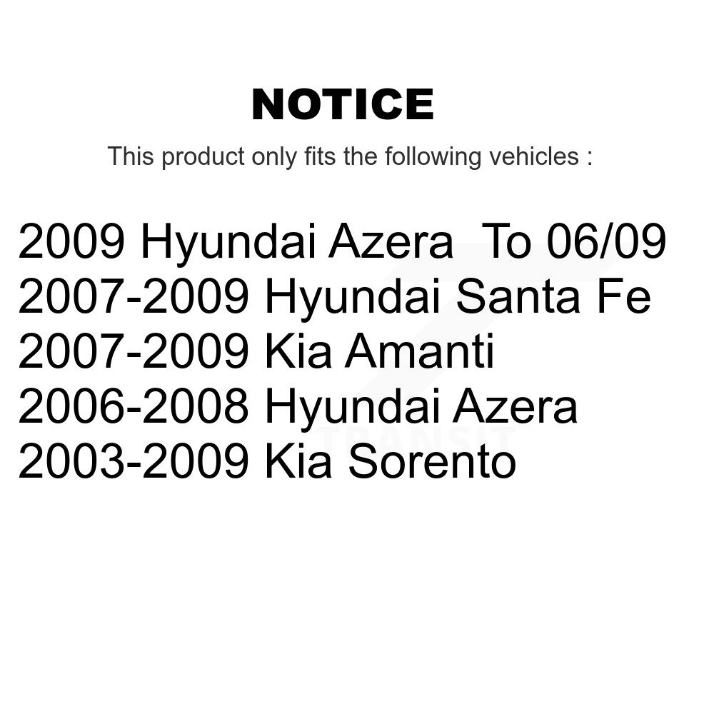 [Arrière] Chaussures de frein de stationnement arrière pour Hyundai Santa Fe Kia Sorento Azera Amanti NB-873B