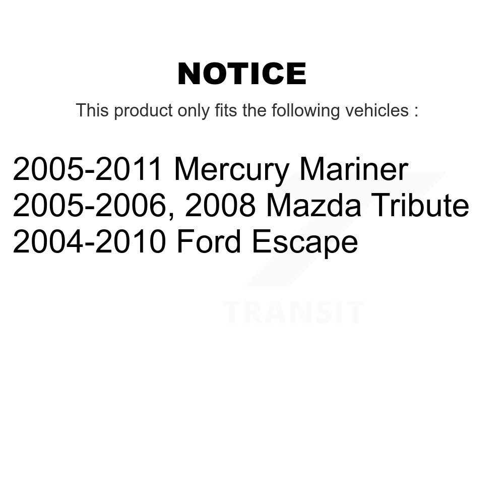 [Arrière] Chaussures de frein de stationnement arrière pour Ford Escape Mazda Hommage Mercury Mariner NB-877B