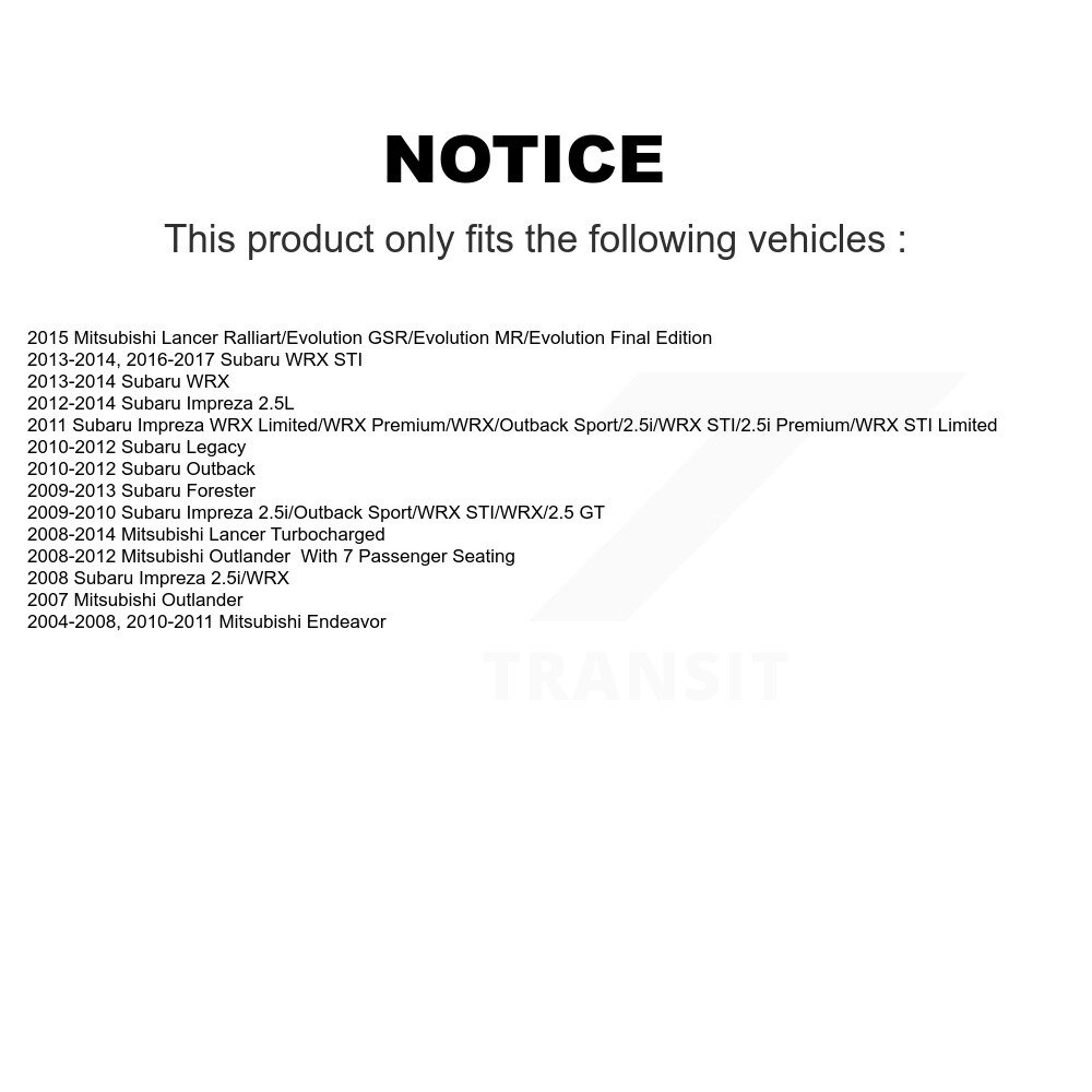 [Arrière] Chaussures de frein de stationnement arrière pour Subaru Mitsubishi Impreza Lancer Forester Outlander