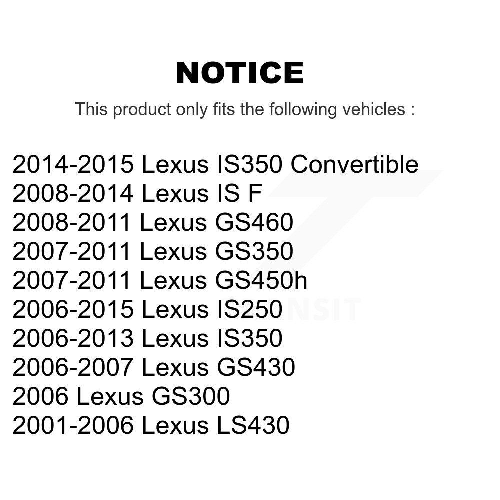 [Arrière] Chaussures de frein de stationnement arrière pour Lexus IS250 IS350 GS350 LS430 GS300 IS F GS450h