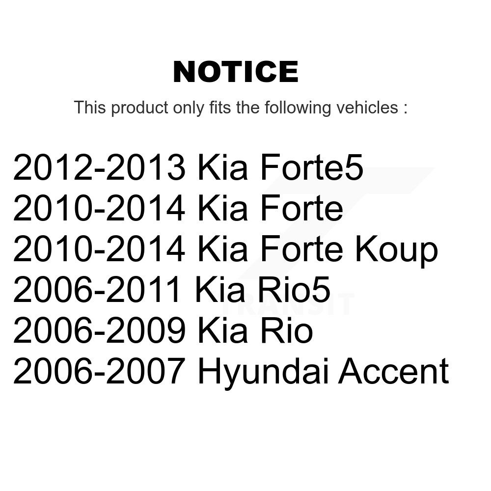 [Arrière] Stationnement arrière Chaussures de frein pour Kia Forte Hyundai Accent Koup Rio5 Rio NB-914B