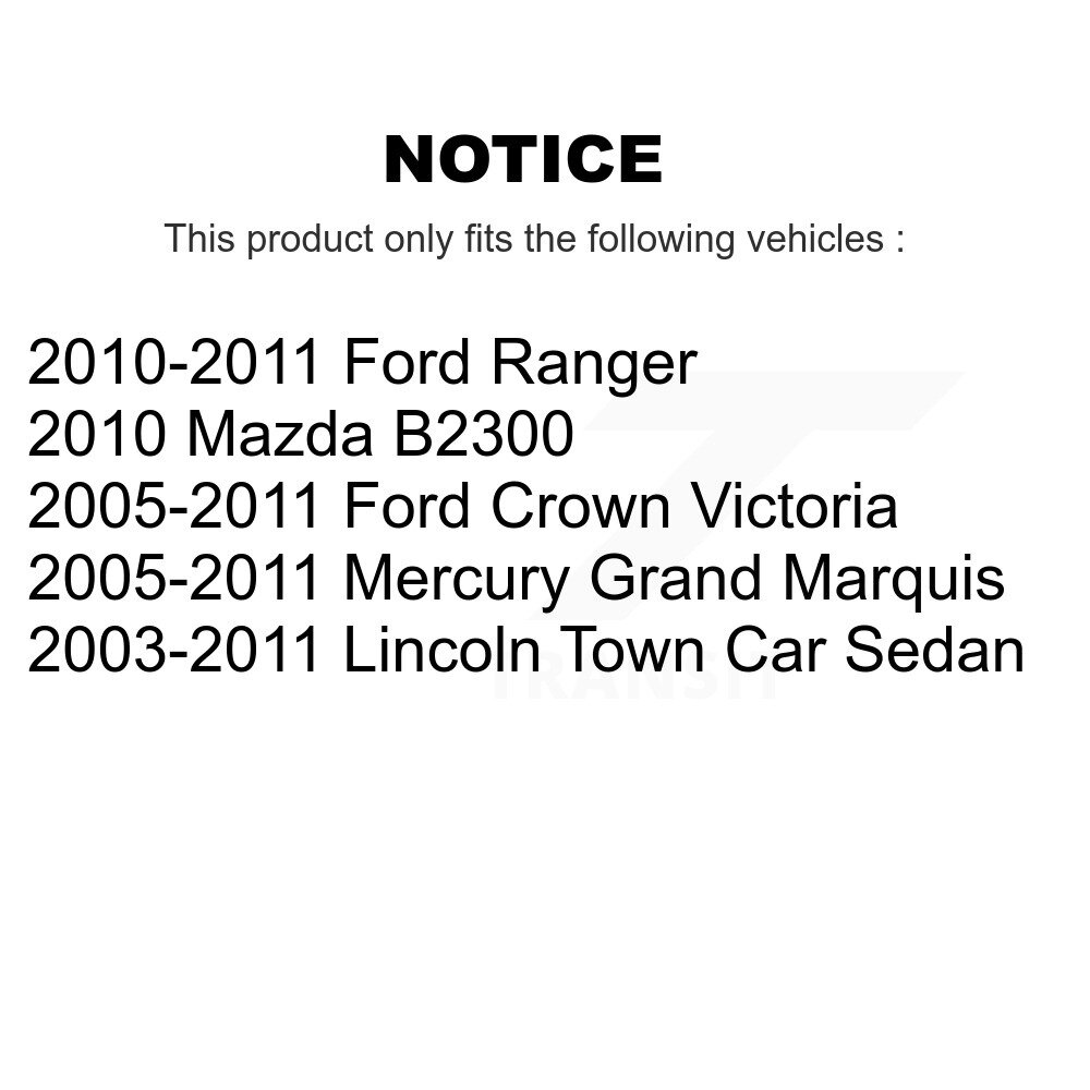 [Arrière] Chaussures de frein de stationnement arrière pour Ford Ranger Lincoln Town Car Crown Victoria Mercure