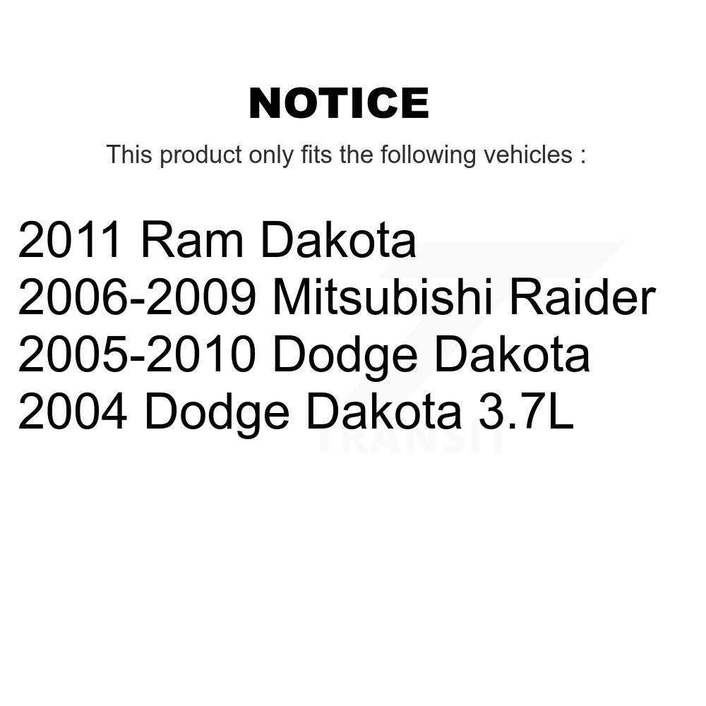 [Arrière] Chaussures de frein à tambour arrière pour Dakota Dodge Ram Mitsubishi Raider NB-922B