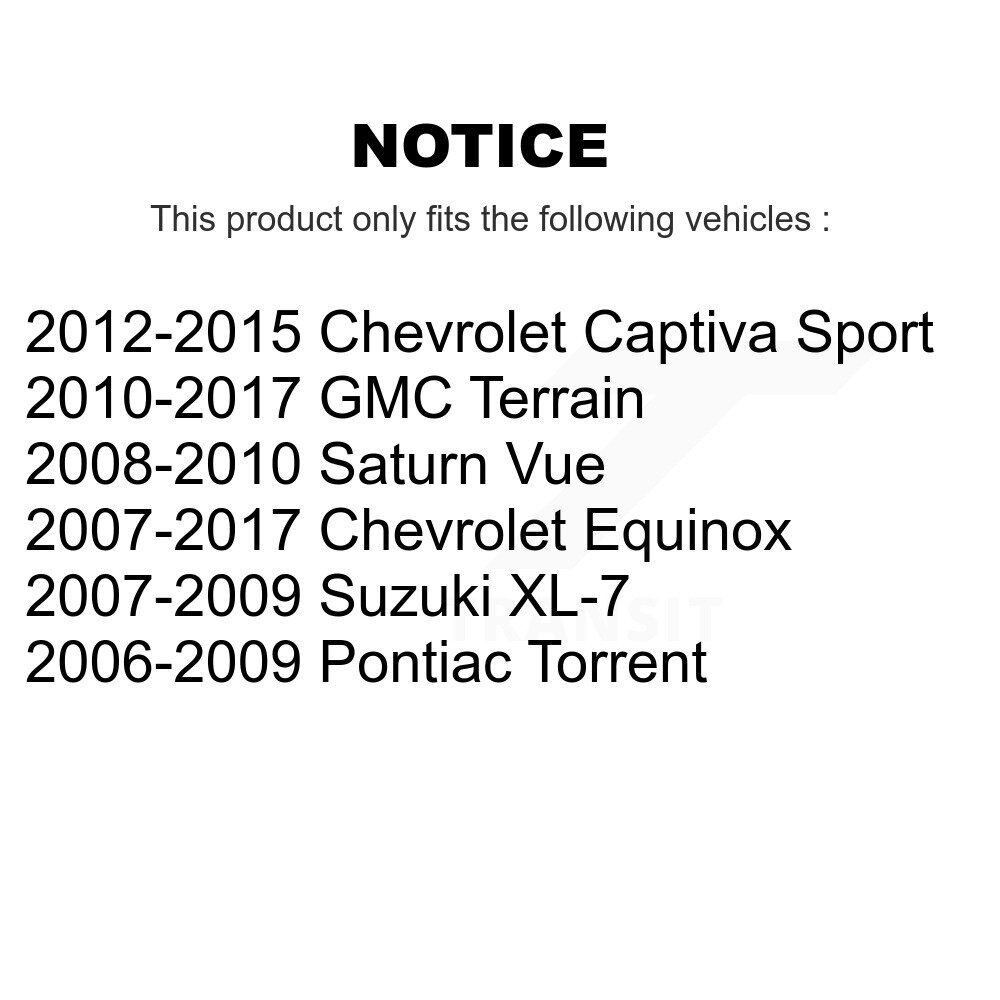 [Arrière] Chaussures de frein de stationnement arrière pour Chevrolet Equinox GMC Terrain Pontiac Torrent Saturne
