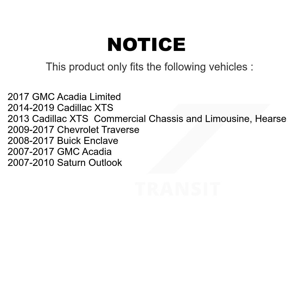 [Arrière] Chaussures de frein de stationnement arrière pour GMC Acadia Buick Enclave Chevrolet Traverse Cadillac