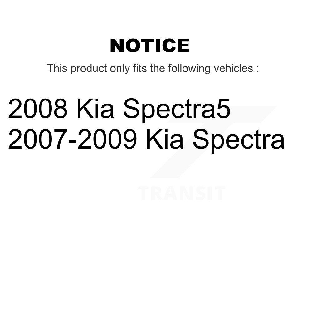 [Arrière] Chaussures de frein à tambour arrière pour 2007-2009 Kia Spectra NB-934B