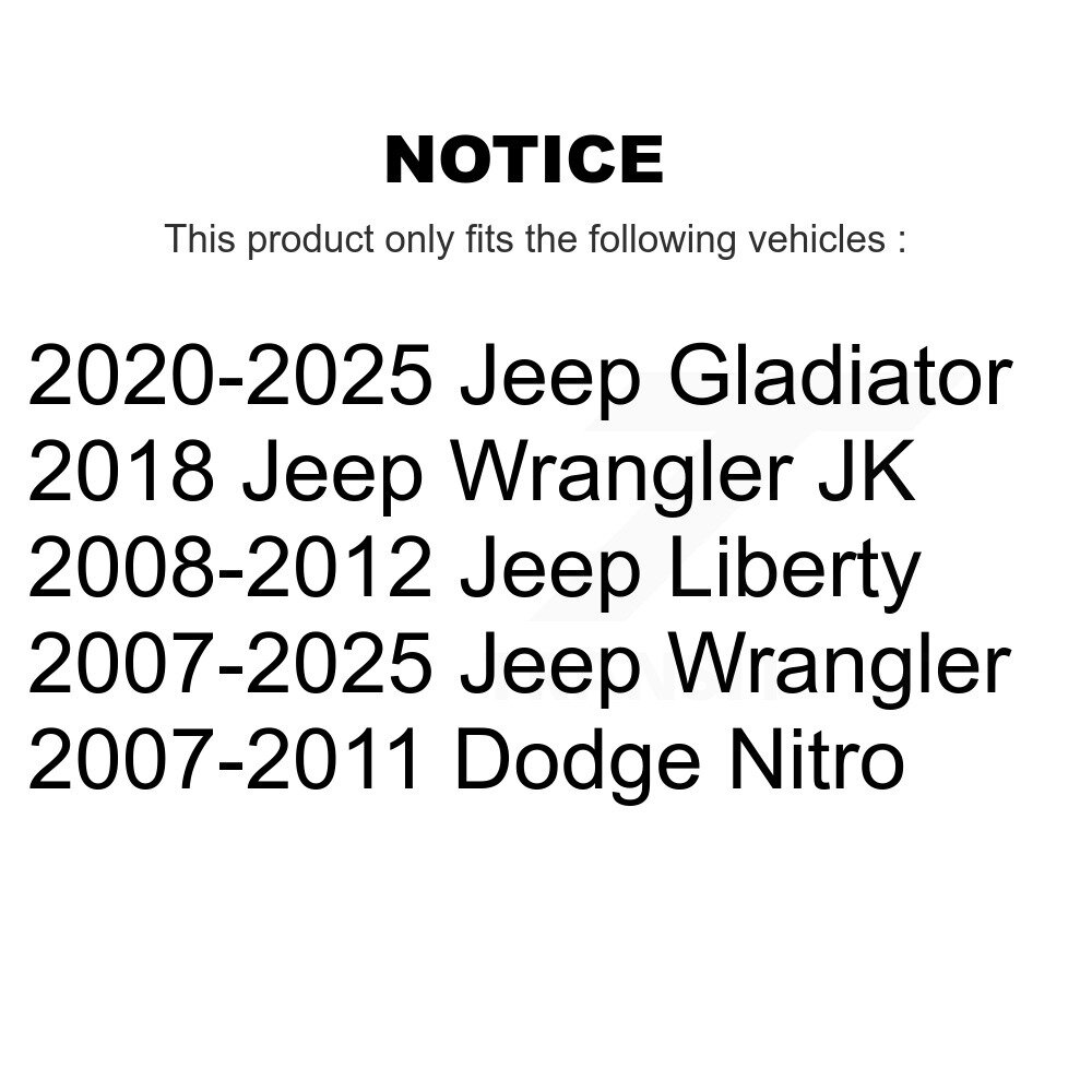 [Arrière] Chaussures de frein de stationnement arrière pour Jeep Wrangler Gladiator Liberty JK Dodge Nitro