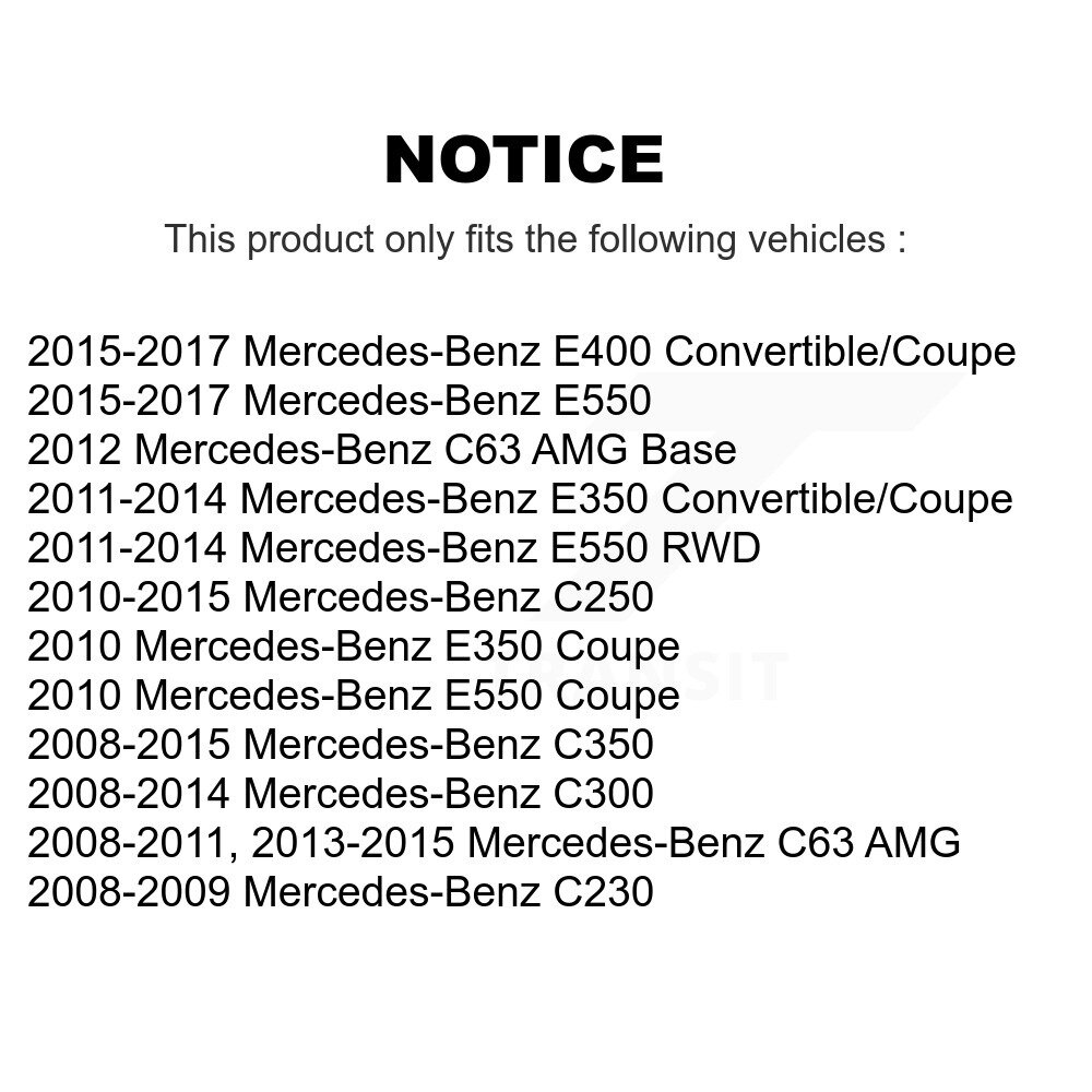[Arrière] Chaussures de frein de stationnement arrière pour Mercedes-Benz C300 E350 C350 C250 E400 E550 C230 C63
