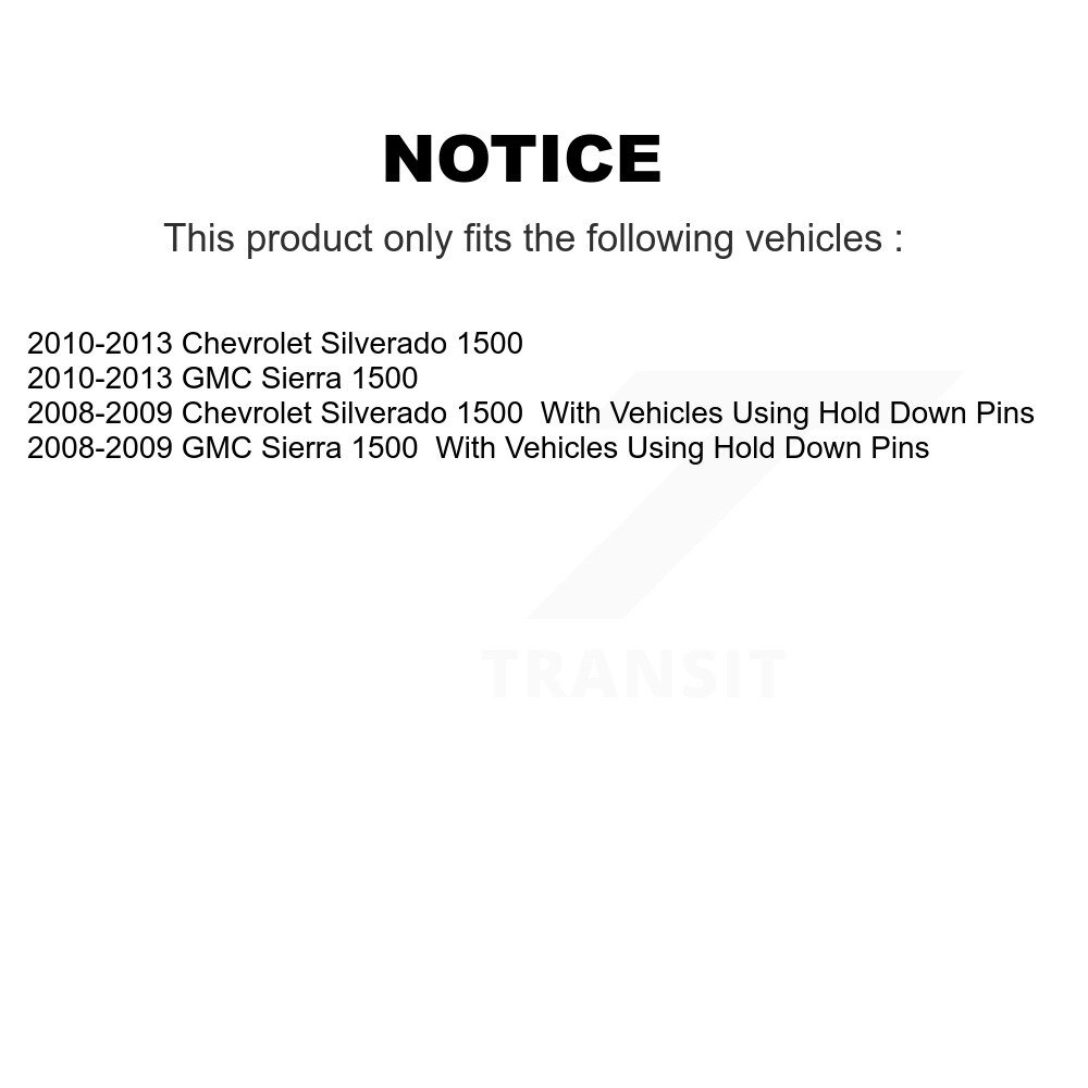 [Arrière] Chaussures de frein à tambour arrière pour GMC Sierra 1500 Chevrolet Silverado NB-960B