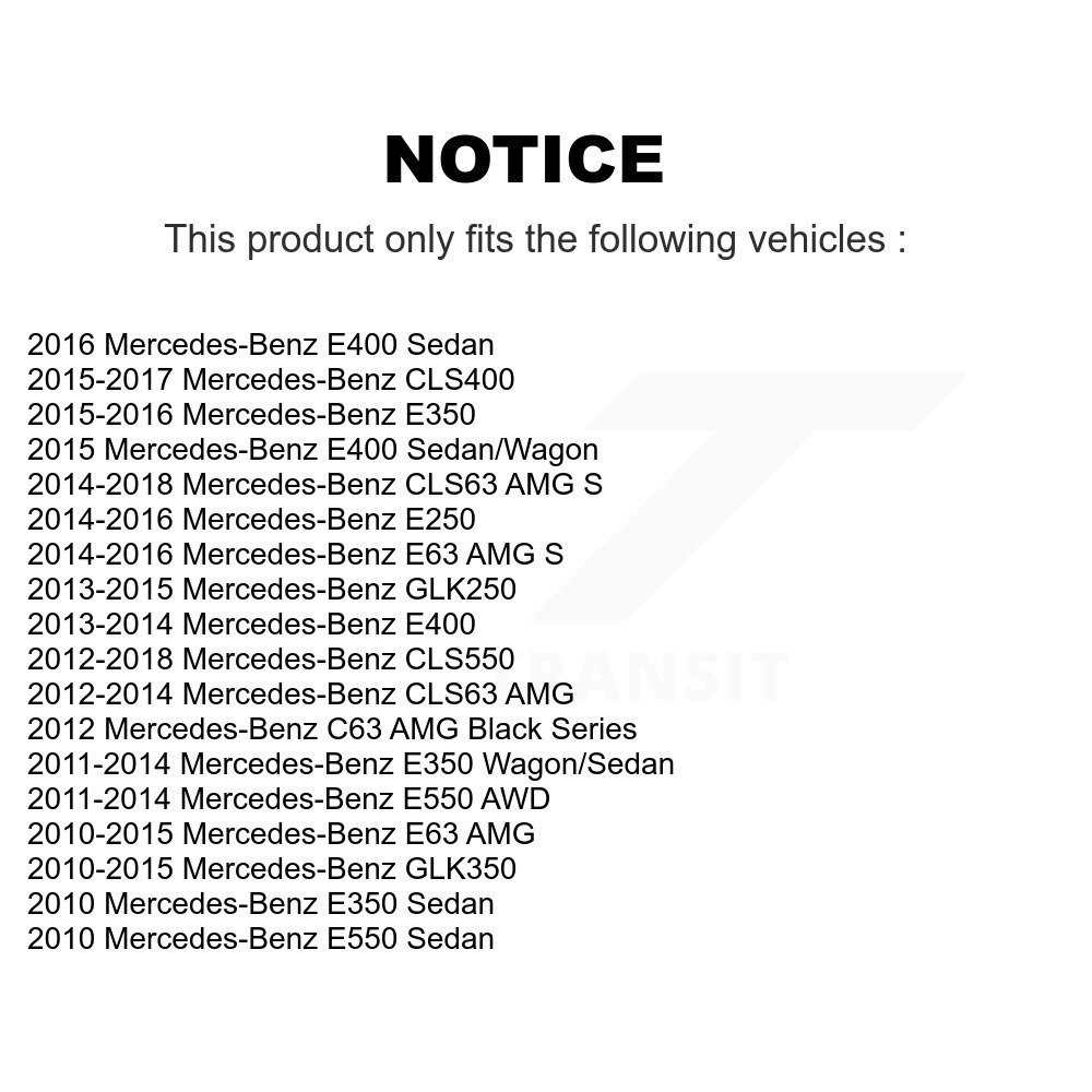 [Arrière] Chaussures de frein de stationnement arrière pour Mercedes-Benz GLK350 GLK250 E350 E550 E400 E250 E63