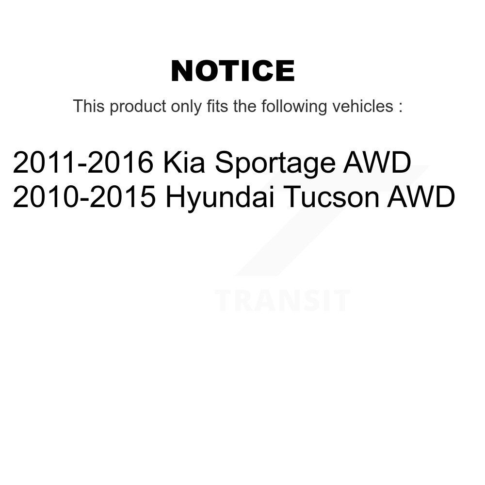 [Arrière] Patin de frein de stationnement arrière pour Hyundai Tucson Kia Sportage AWD NB-988B