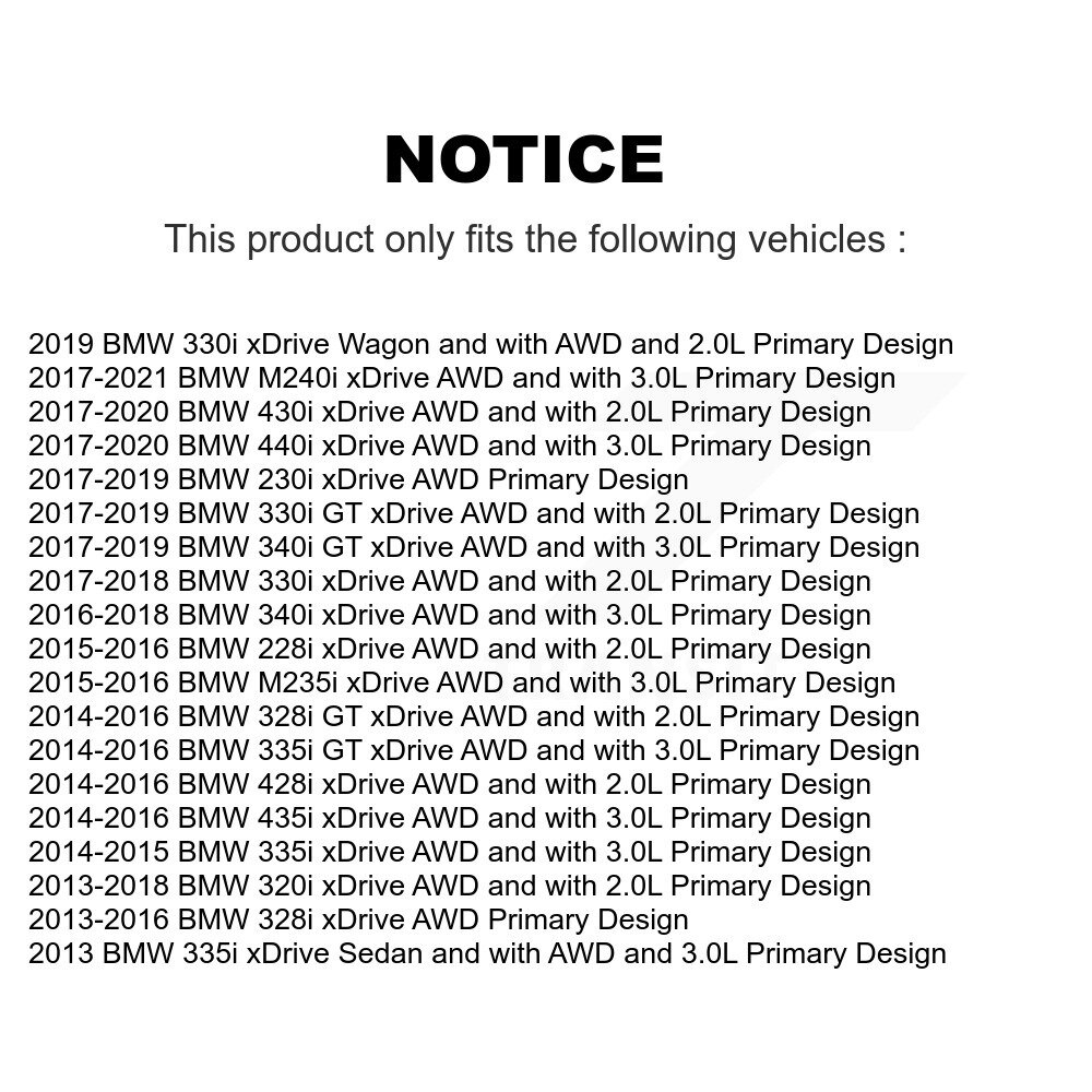 [Front Left] Arbre d'essieu avant gauche pour BMW 328i xDrive 330i 320i 335i 428i 340i 435i 430i