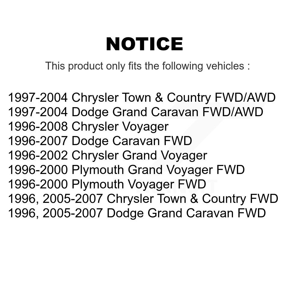 [Front Left] Avant gauche CV Axle Shaft Pour Dodge Grand Caravan Chrysler Ville et Pays Voyager