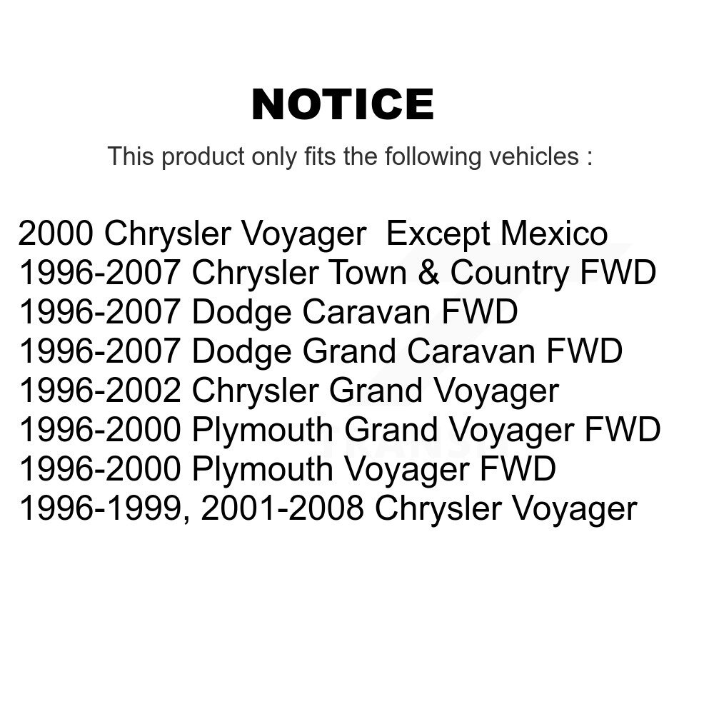 [Avant droite] Avant droit CV Axe arbre pour Dodge Grand Caravan Chrysler Ville et Pays