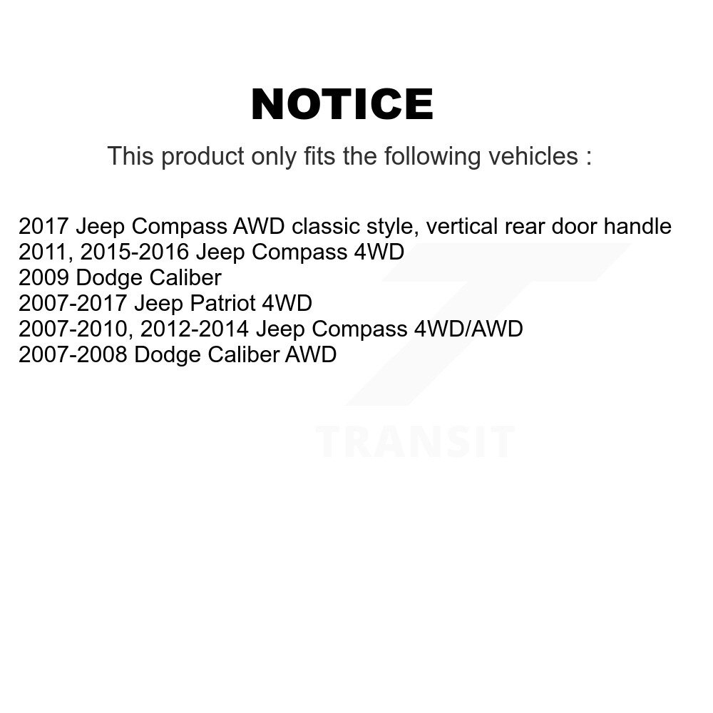 [Arrière gauche] Arrière à gauche CV Axle Shaft pour Jeep Patriot Compass Dodge Calibre NCV-CH12600
