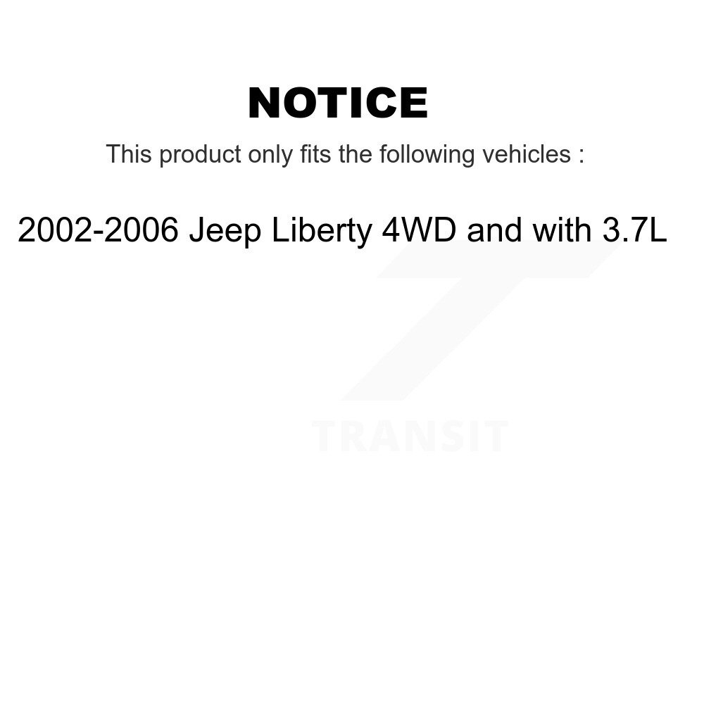 [Avant droite] Arbre d'essieu avant droit du CV pour 2002-2006 Jeep Liberty 4WD avec 3.7L NCV-CH82015
