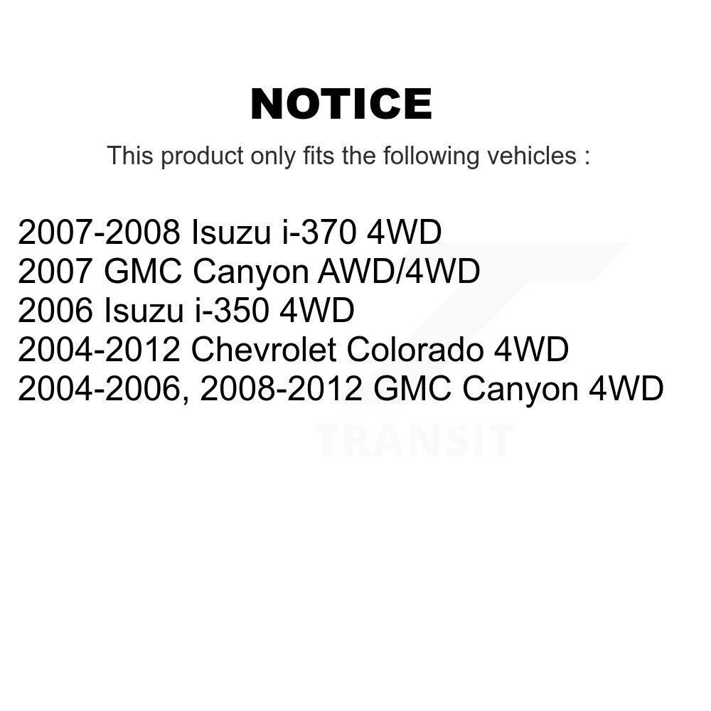 [Front Left] Arbre avant CV Axle pour Chevrolet Colorado GMC Canyon Isuzu i-350 i-370