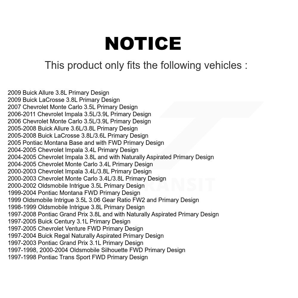 [Avant droite] Escalier avant droit pour Chevrolet Impala Buick Pontiac Grand Prix LaCrosse