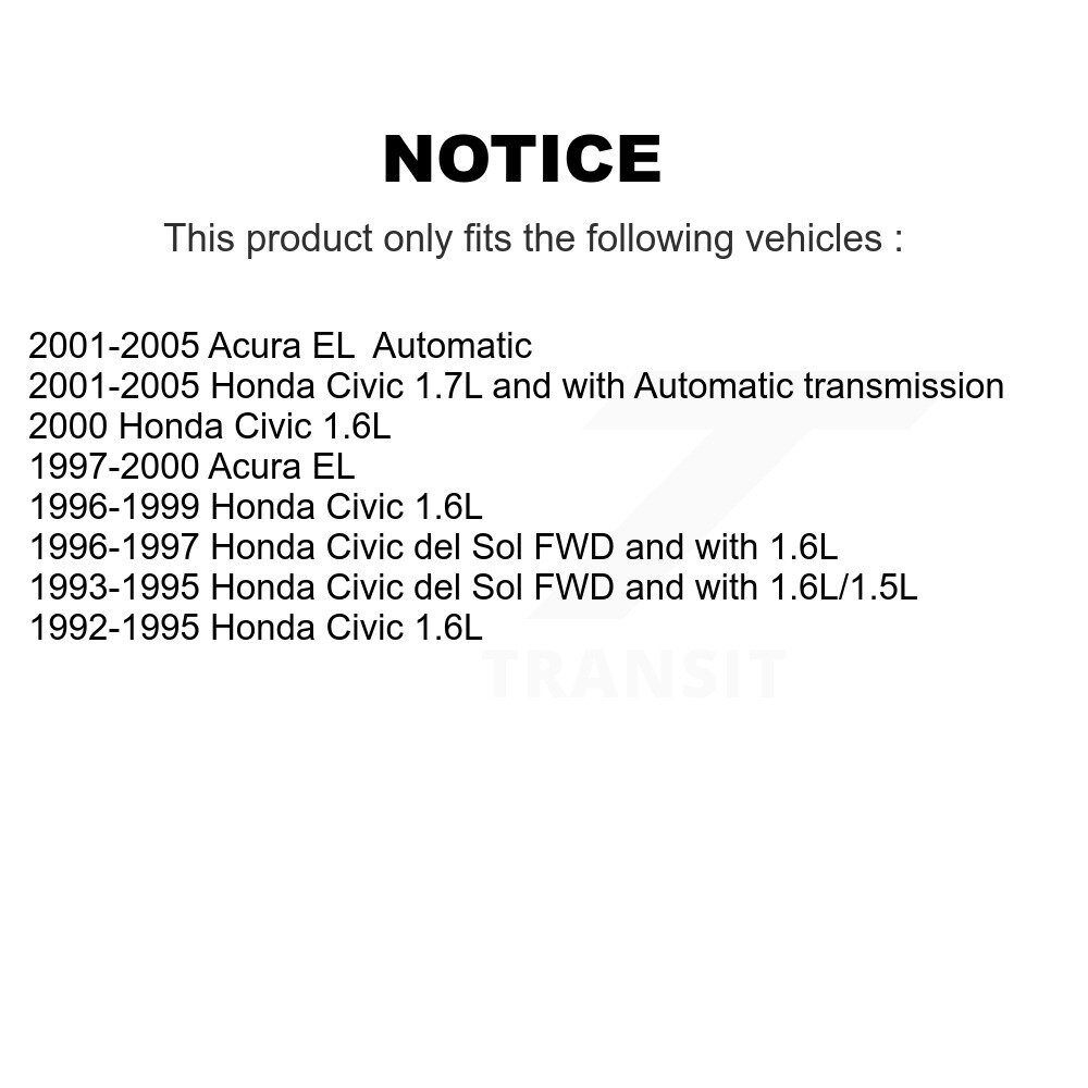 [Front Left] Arbre d'essieu CV avant gauche pour Honda Civic Acura EL NCV-HO36517