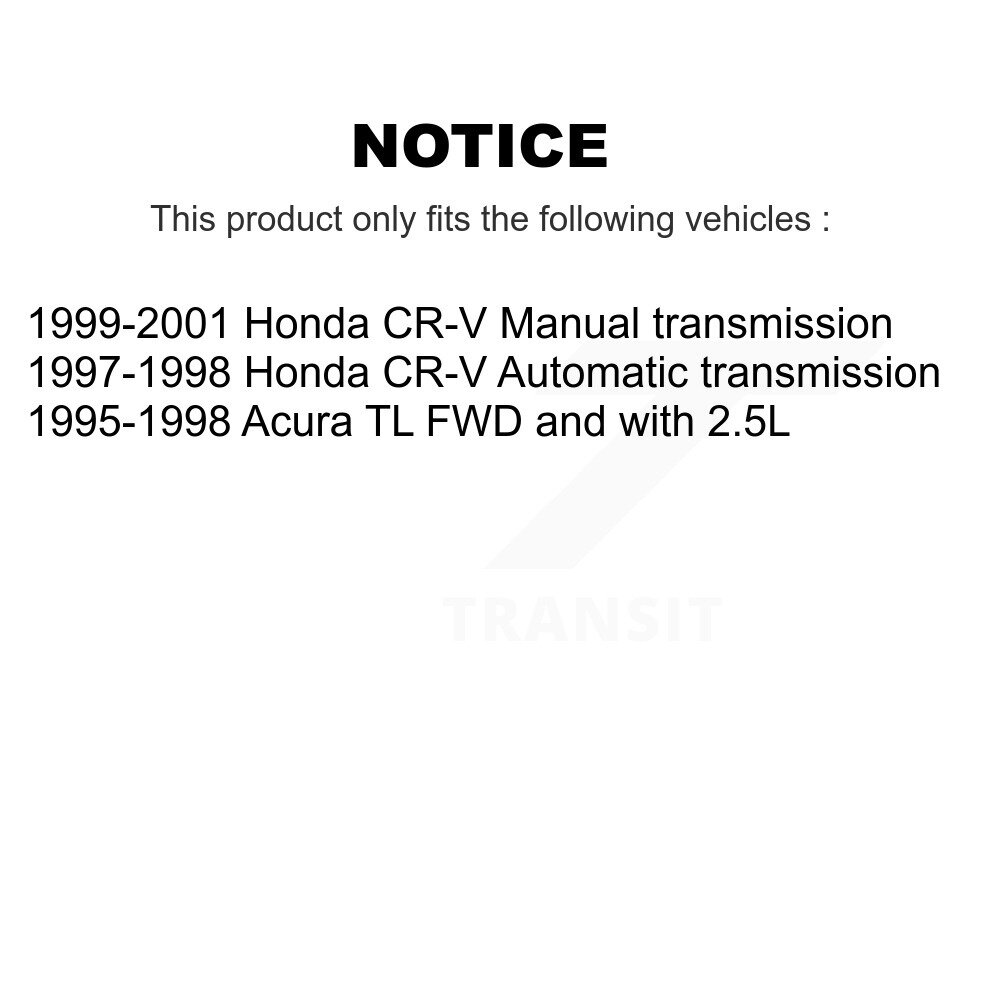 [Front Left] Arbre d'essieu CV avant pour Honda CR-V Acura TL NCV-HO36519