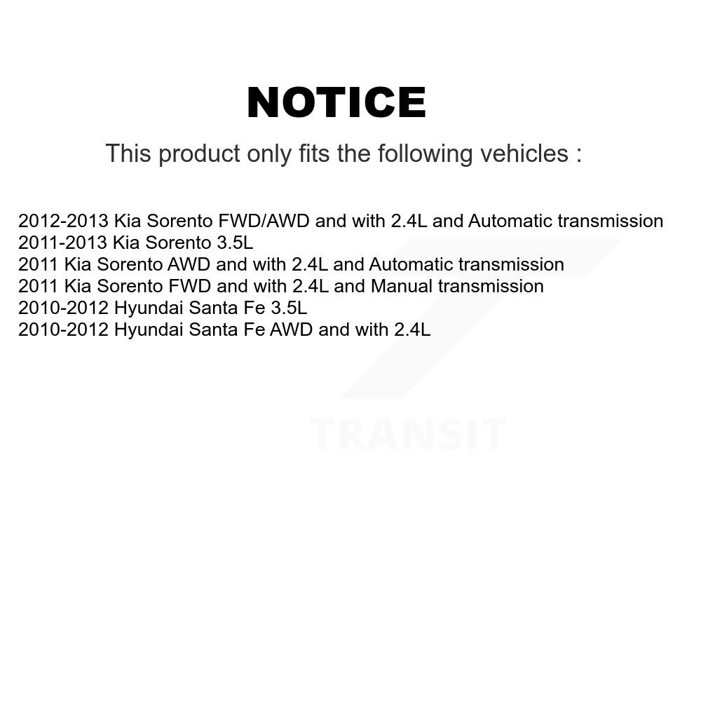 [Avant droite] Arbre d'essieu avant droit pour Hyundai Santa Fe Kia Sorento NCV-HY37577