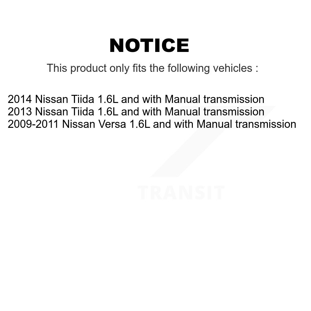 [Front Left] Arbre avant gauche pour Nissan Versa Tiida 1.6L avec transmission manuelle