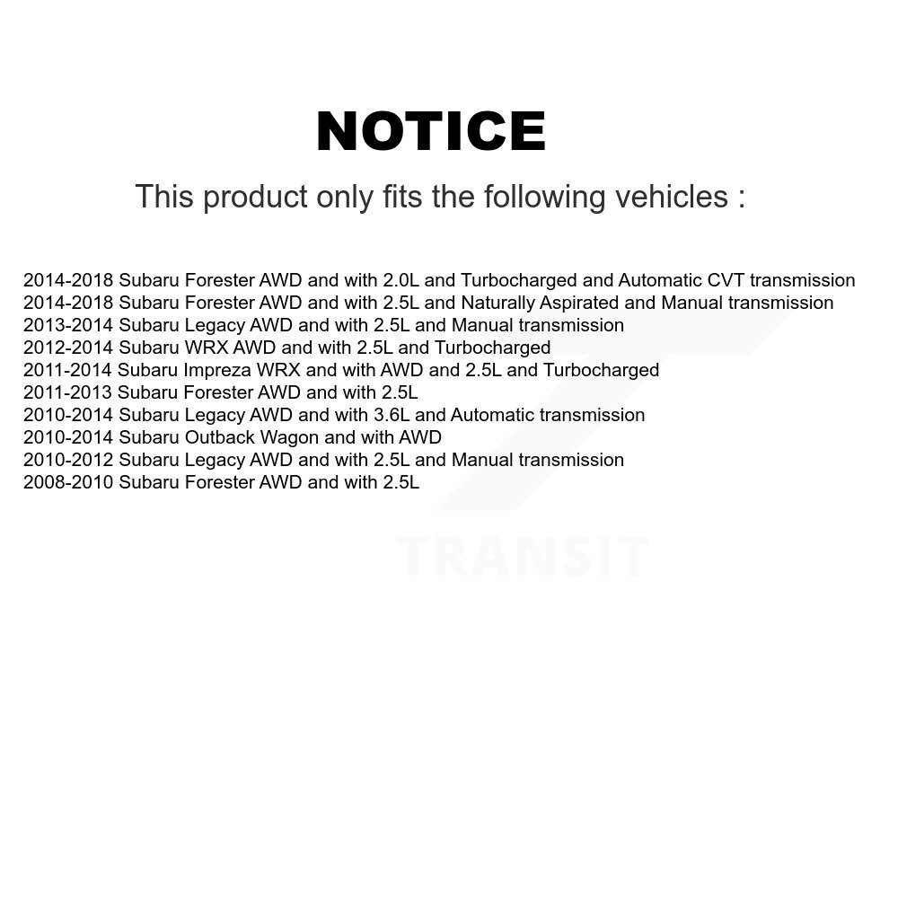 [Arrière gauche] Arrière CV Axe arbre pour forêt Subaru Impreza Outback Legacy WRX NCV-SB66021
