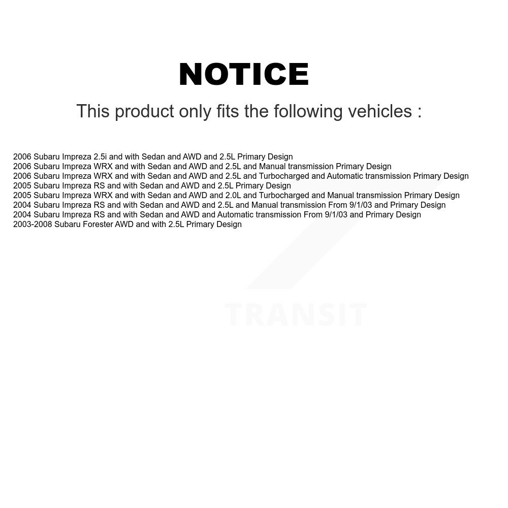 [Avant droite] Avant CV Axe arbre pour Subaru Forester Impreza NCV-SB66503