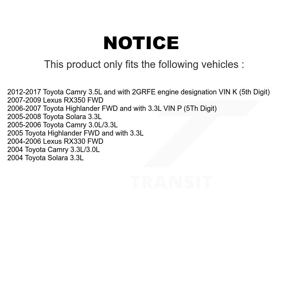 [Front Left] Arbre avant gauche CV Axle pour Toyota Camry Lexus RX350 RX330 Highlander Solara