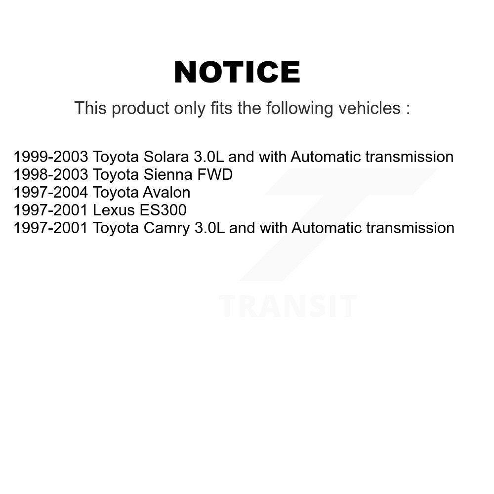 [Avant droite] Arbre d'essieu avant droit pour Toyota Camry Sienna Solara Avalon Lexus ES300