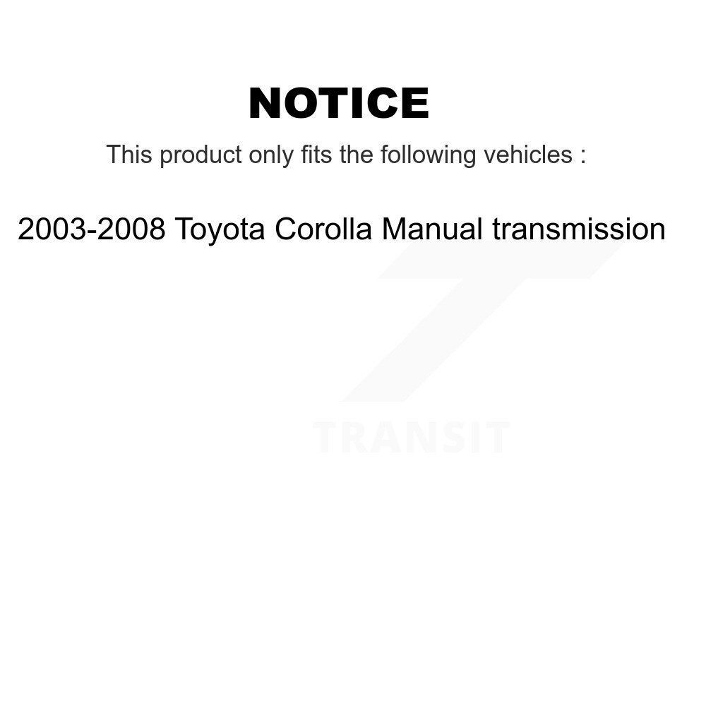 [Front Left] Arbre avant gauche CV Axe pour 2003-2008 Toyota Corolla Transmission manuelle