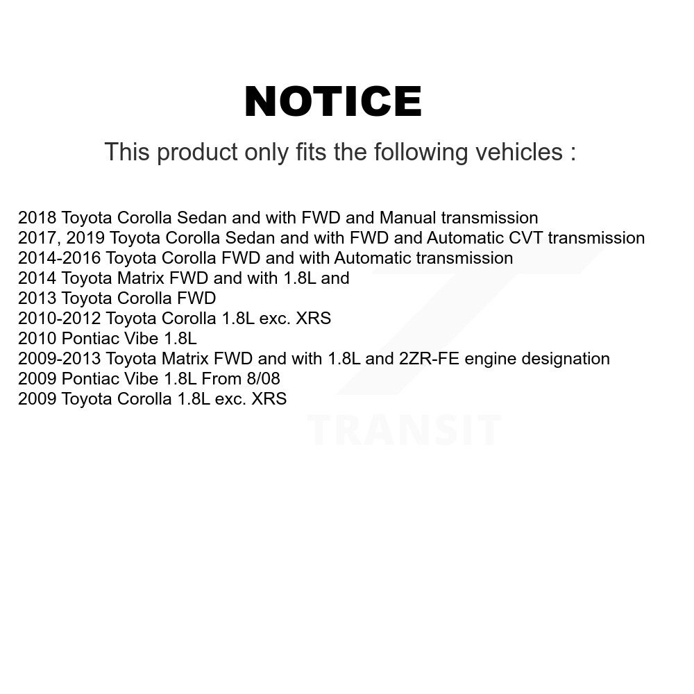 [Avant droite] Arbre d'essieu avant droit pour Toyota Corolla Matrix Vibe Pontiac NCV-TO69588