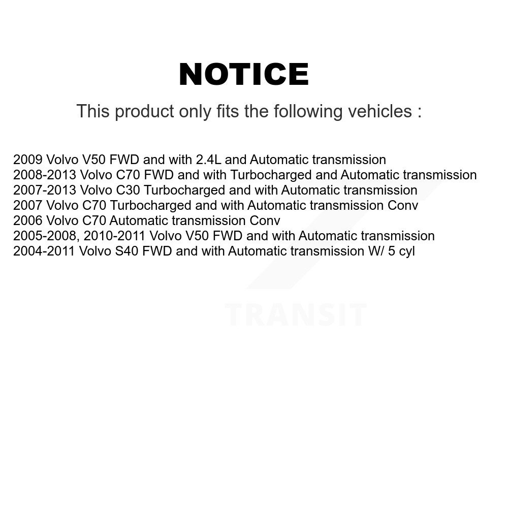 [Front Left] Arbre de transmission avant gauche pour Volvo S40 C30 V50 C70 NCV-VO73555