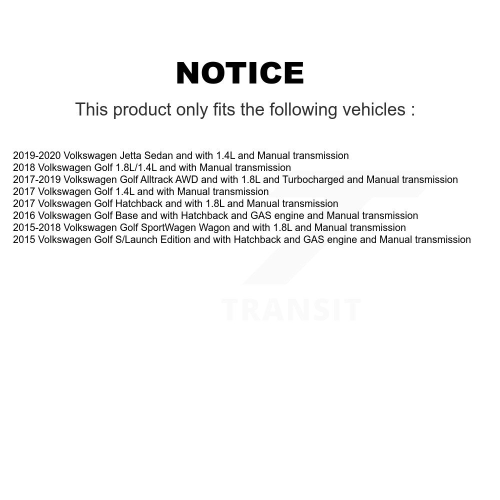 [Front Left] Arbre avant gauche CV Axe pour Volkswagen Golf Jetta SportWagen Alltrack