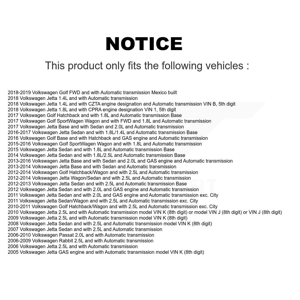 [Avant droite] Avant droit CV Axe arbre pour Volkswagen Jetta Golf Rabbit SportWagen Passat
