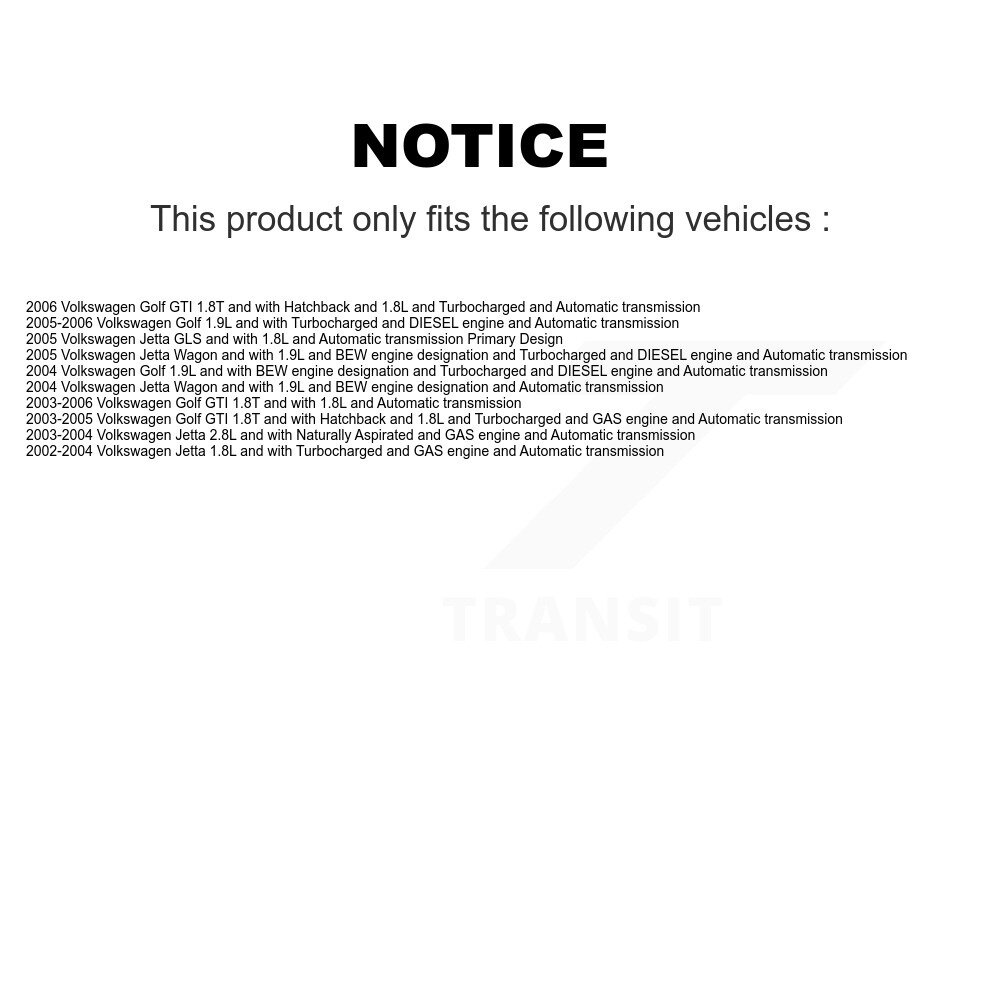 [Front Left] Arbre avant gauche CV Axe pour Volkswagen Jetta Golf NCV-VW72128
