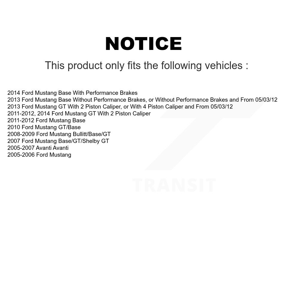 [Front] Plaquettes de frein avant en céramique pour Ford Mustang Avanti NWF-PRC1463