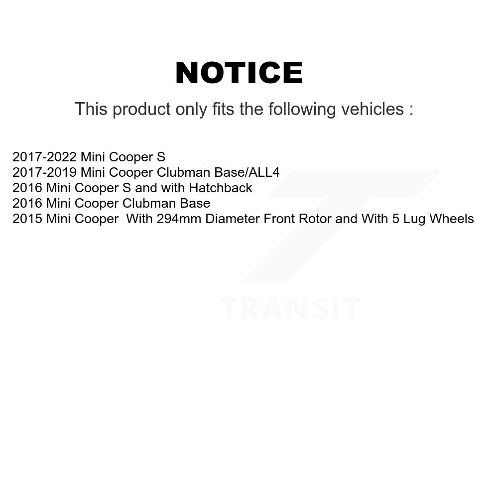 [Front] Plaquettes de frein pour mini Cooper Clubman NWF-PRC1801