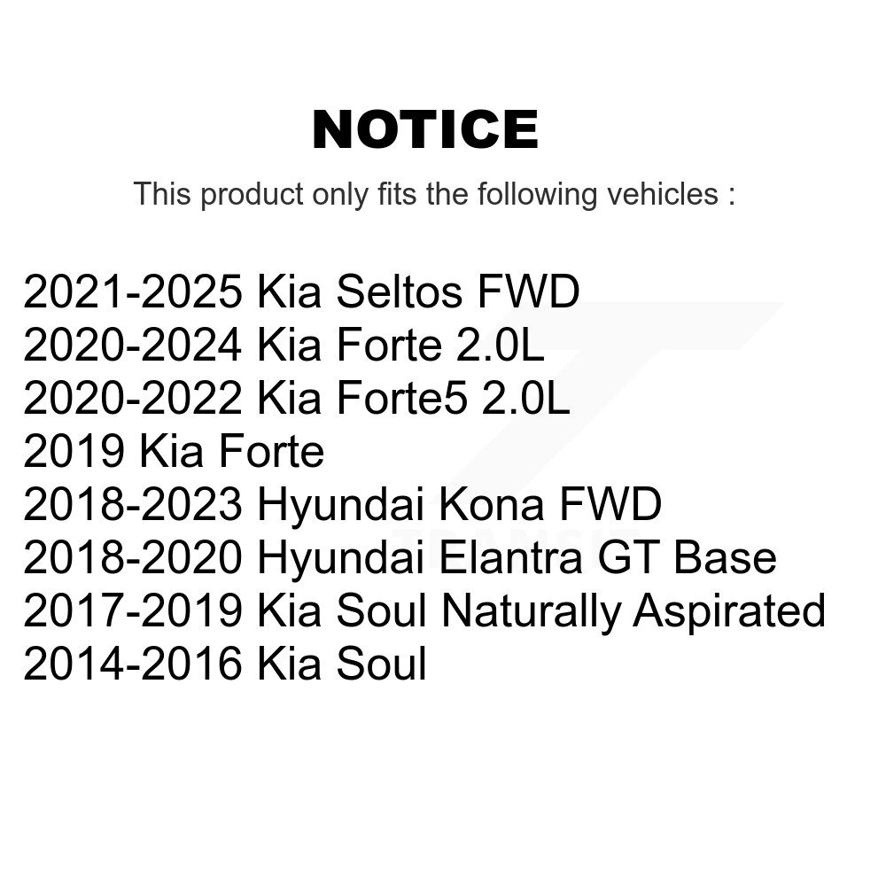 [Front] Frein à disque en céramique avant Plaquettes Pour Kia Hyundai Kona Forte Soul Seltos Elantra GT