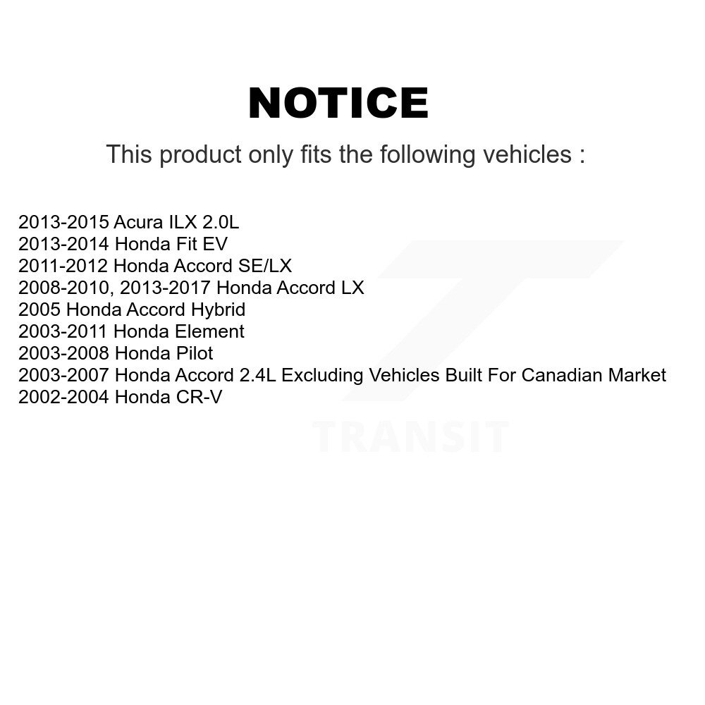 [Front] Plaquettes de frein en céramique avant pour Honda Accord CR-V Pilot Fit Element Acura ILX