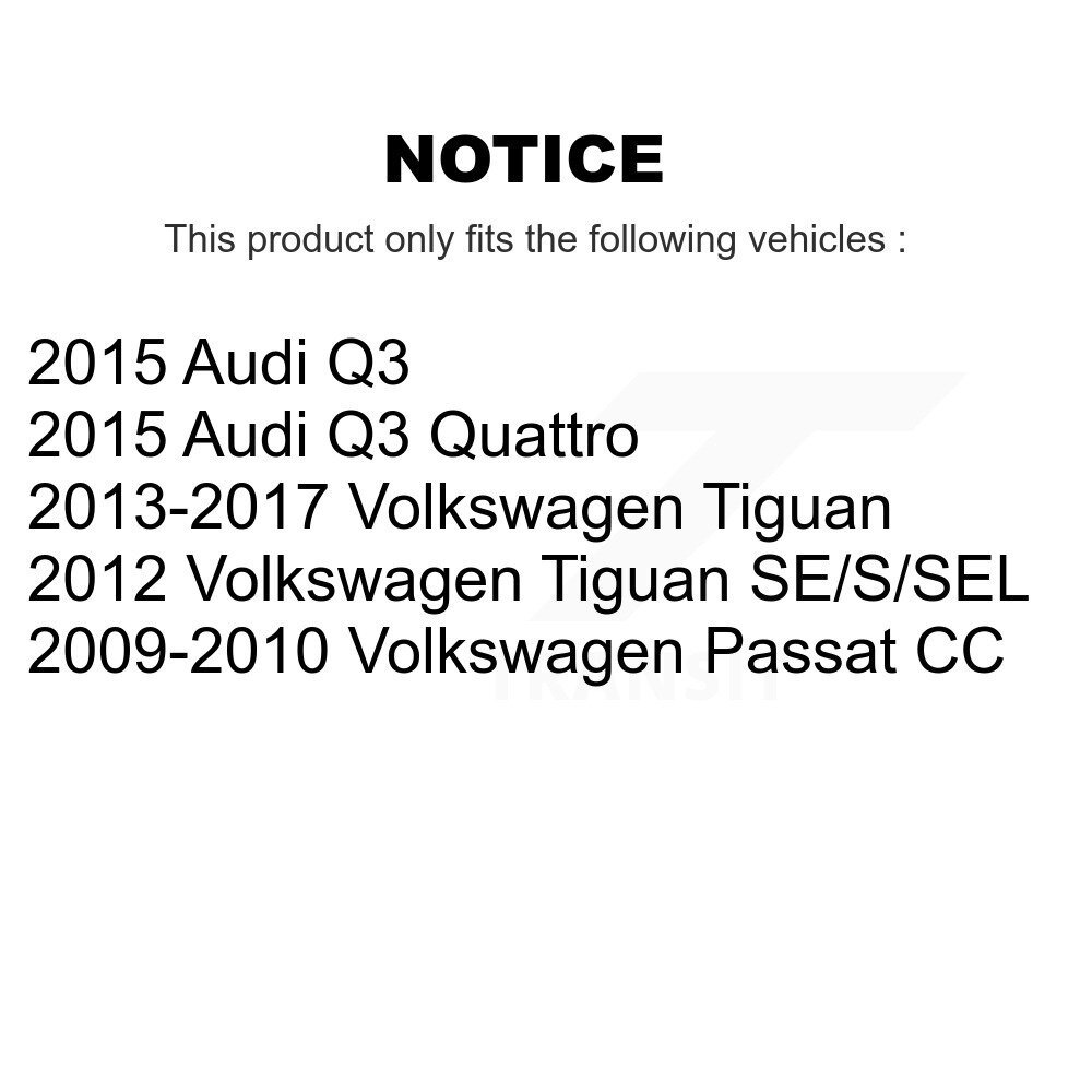 [Arrière] Semi-métalliques arrière Plaquettes de frein pour Volkswagen Tiguan Audi Q3 Quattro Passat