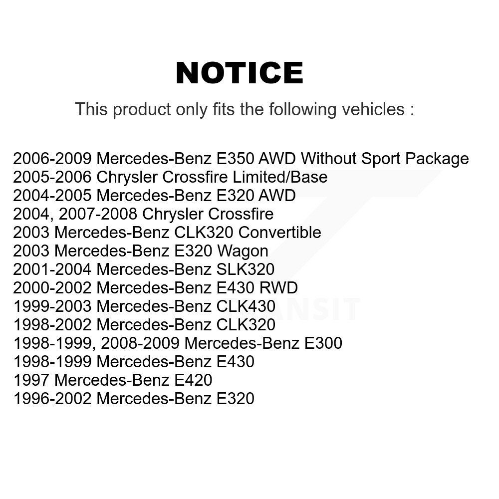 [Front] Semi-métalliques avant Plaquettes de frein pour Mercedes-Benz E320 Chrysler Crossfire