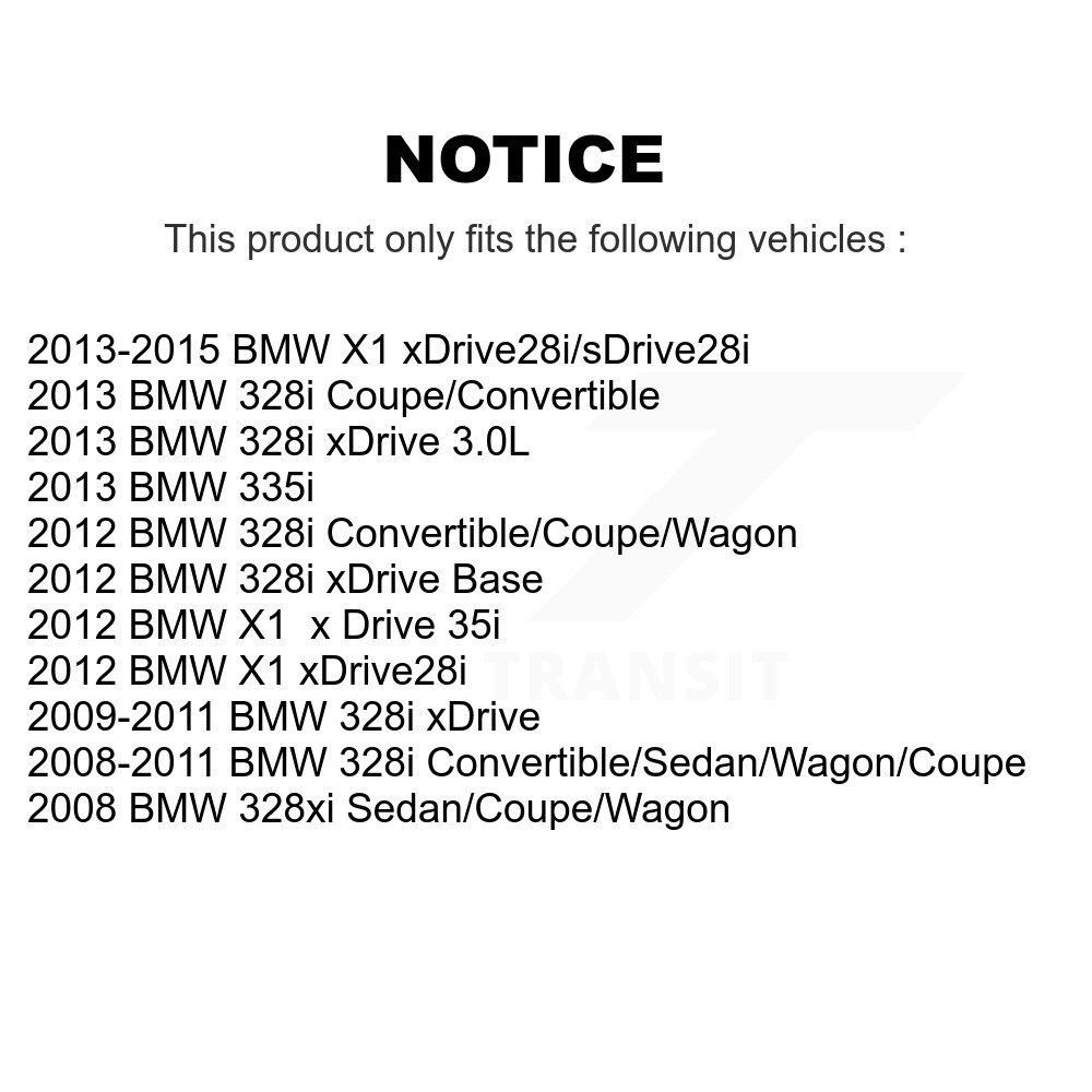 [Front] Semi-métalliques avant Plaquettes de frein pour BMW 328i xDrive X1 328xi 335i