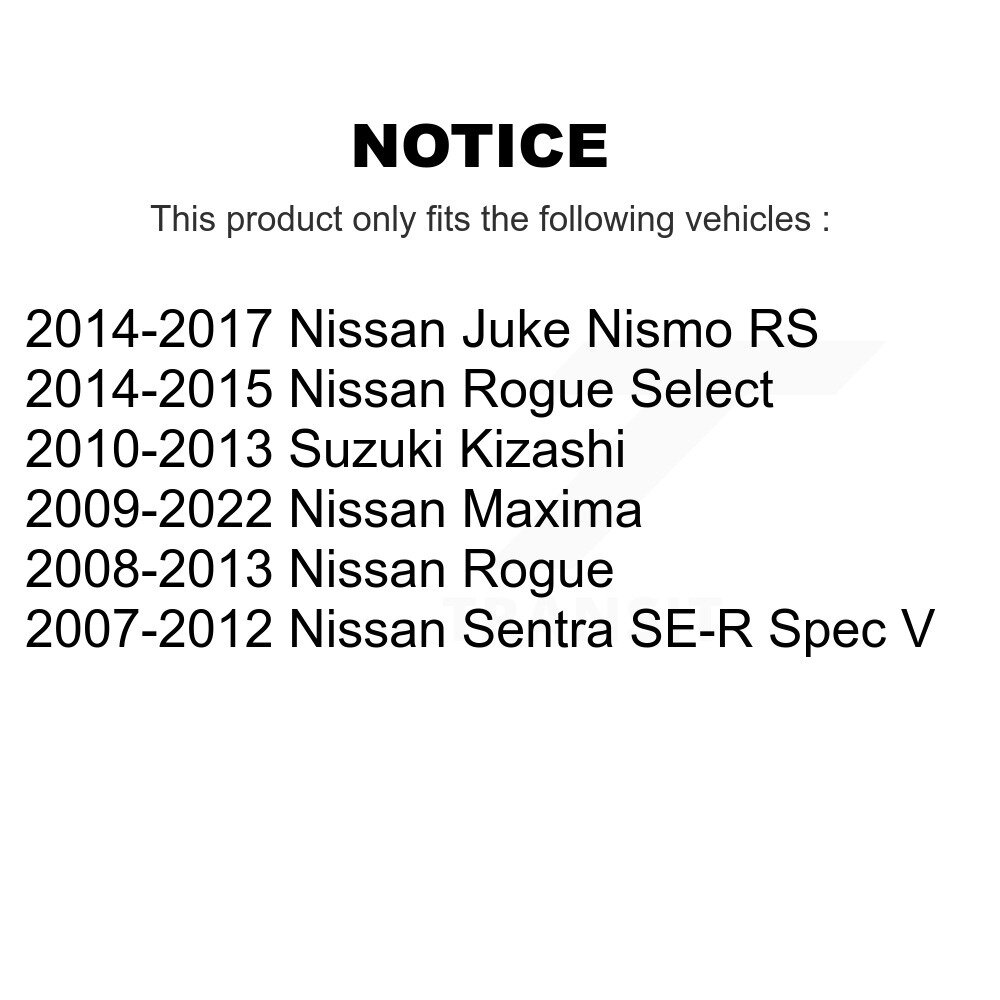 [Front] Plaquettes de frein pour Nissan Rogue Sentra Maxima Juke Suzuki Kizashi